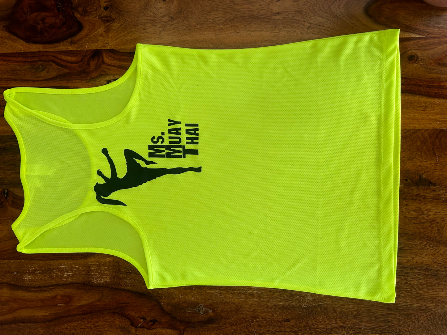 Ms Muay Thai training vest - Neon Yellow