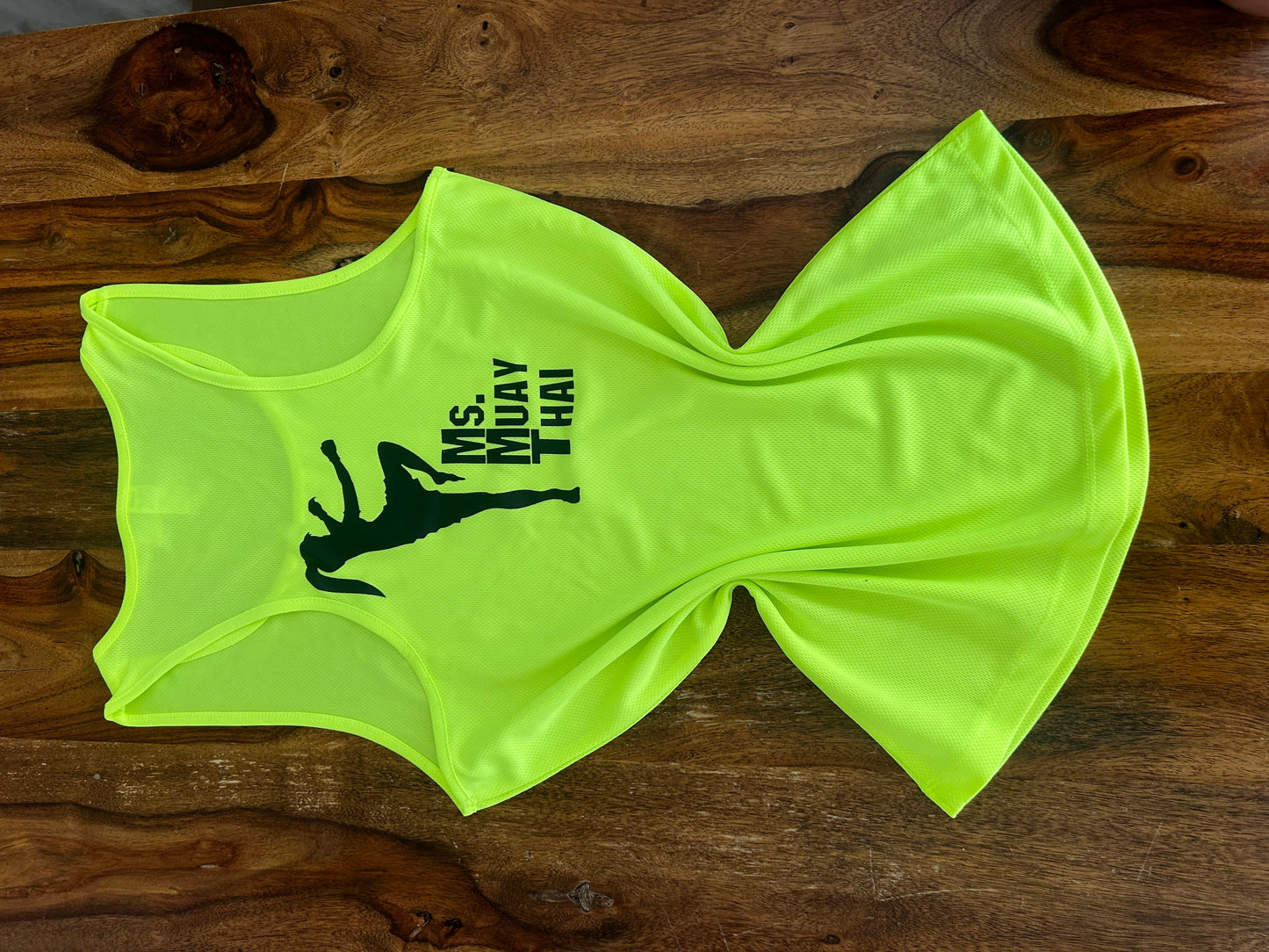 Ms Muay Thai training vest - Neon Yellow