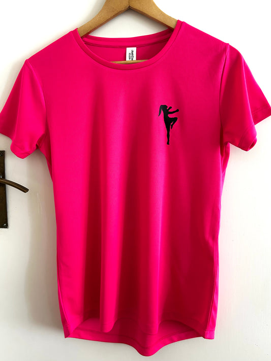 Ms Muay Thai ladies fit training T-shirt - hyper pink
